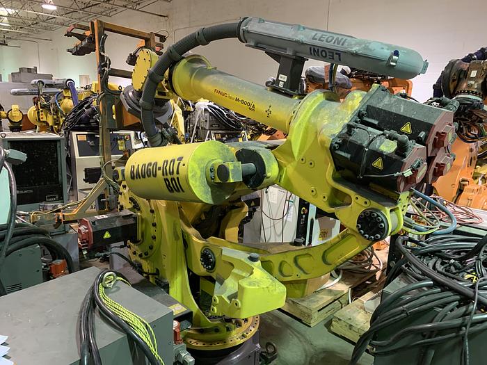 Used FANUC M900iA/600 6 AXIS CNC ROBOT WITH R30iA CONTROLLER 600KG X 2832mm REACH