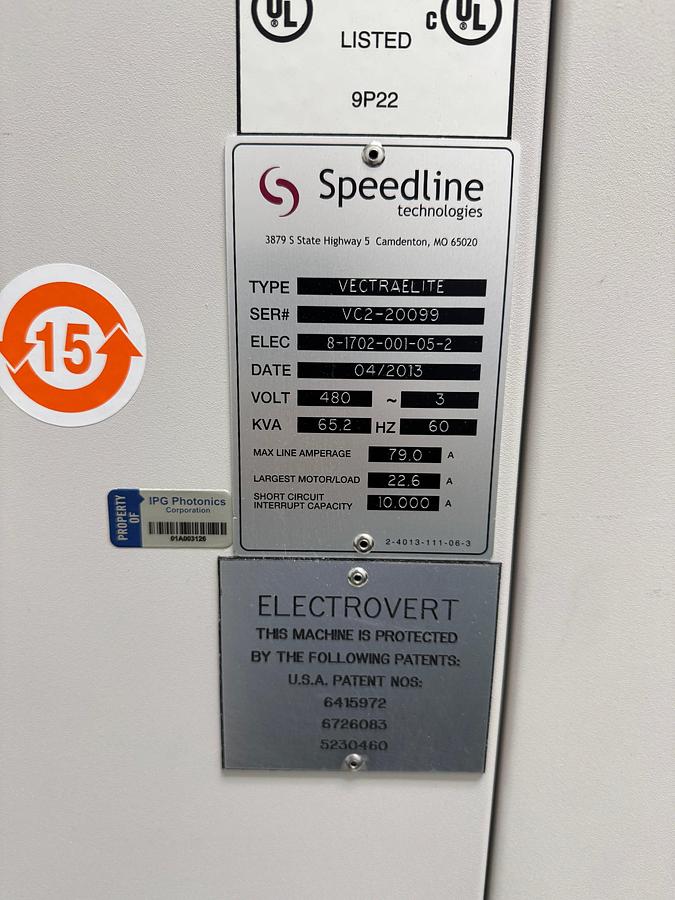 Used 2013 Speedline Electrovert Vectra Elite Wave Solder