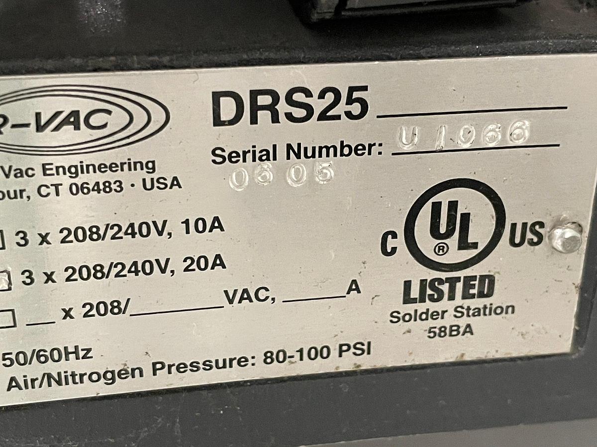 Used (SOLD) AirVac DRS 25 Semi-Automatic Solder Rework Station