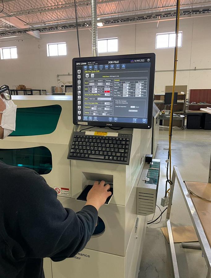 Used (SOLD) 2015 SJ InnoTech HPX-1300S Large Board Vision Screen Printer