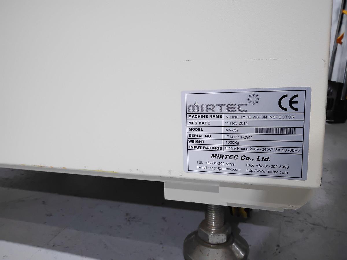 Used (SOLD) Mirtec MV7Xi AOI