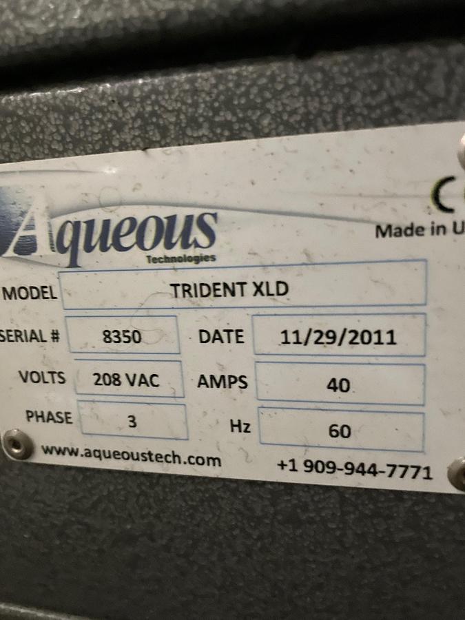 Used (SOLD) 2011 Aqueous Technology Trident XLD Batch PCB Wash