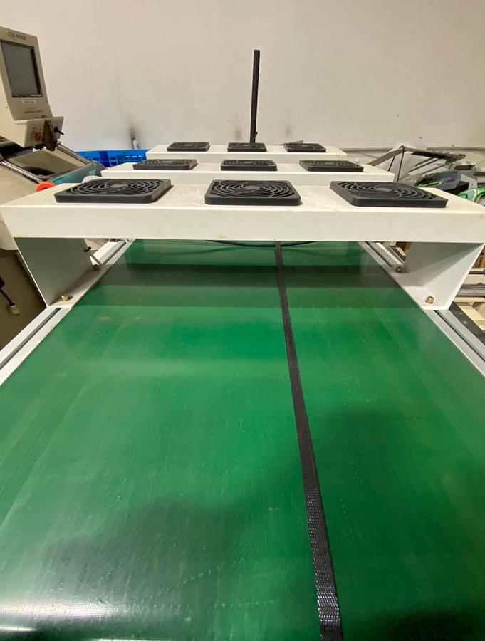 Used (SOLD) Adjustable Pitch Flat Belt Cool-Down Conveyor