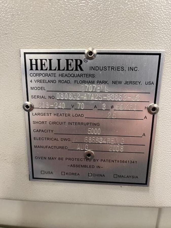 Used (SOLD) Heller 1707 EXL Reflow Oven