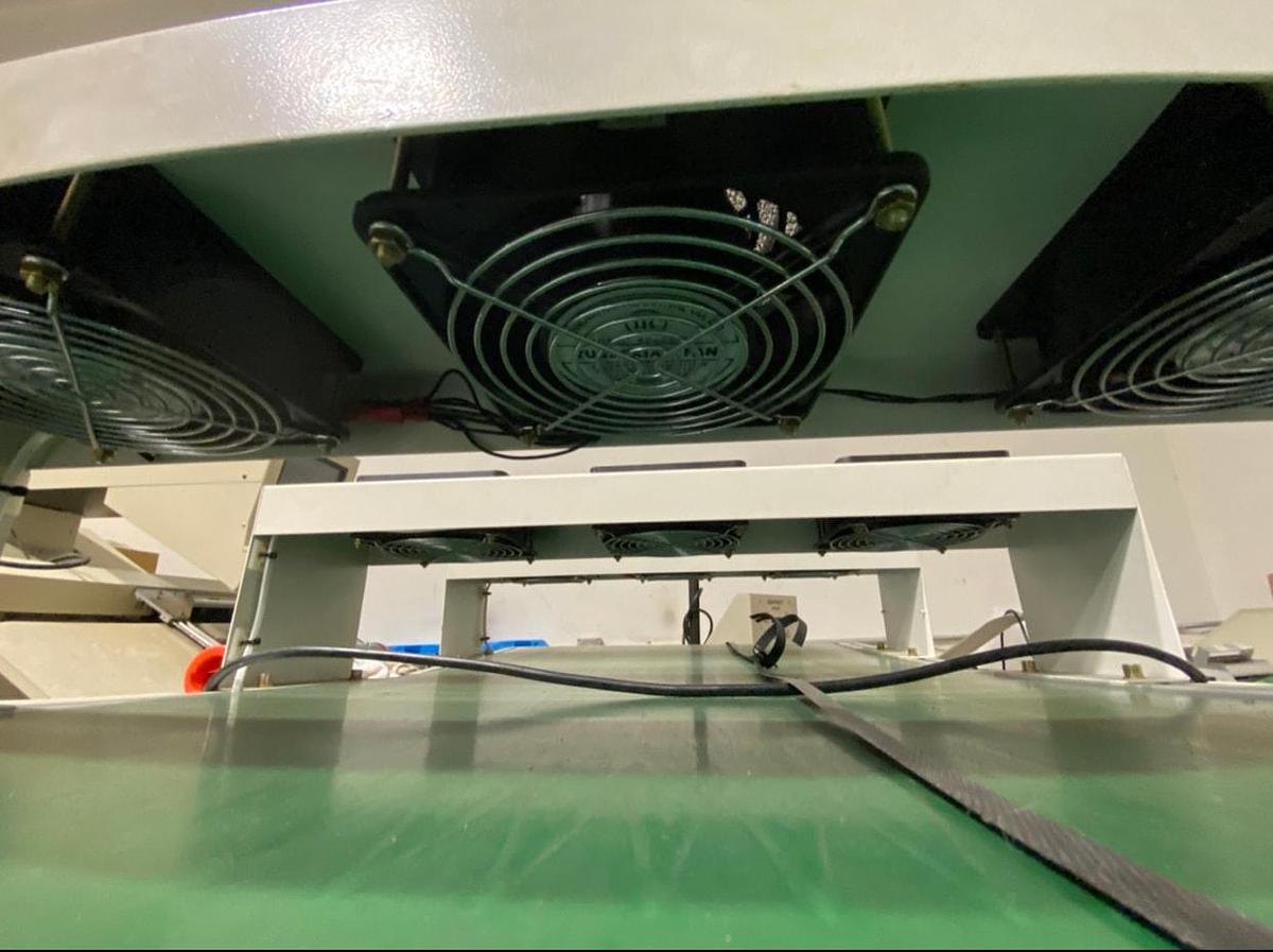 Used (SOLD) Adjustable Pitch Flat Belt Cool-Down Conveyor