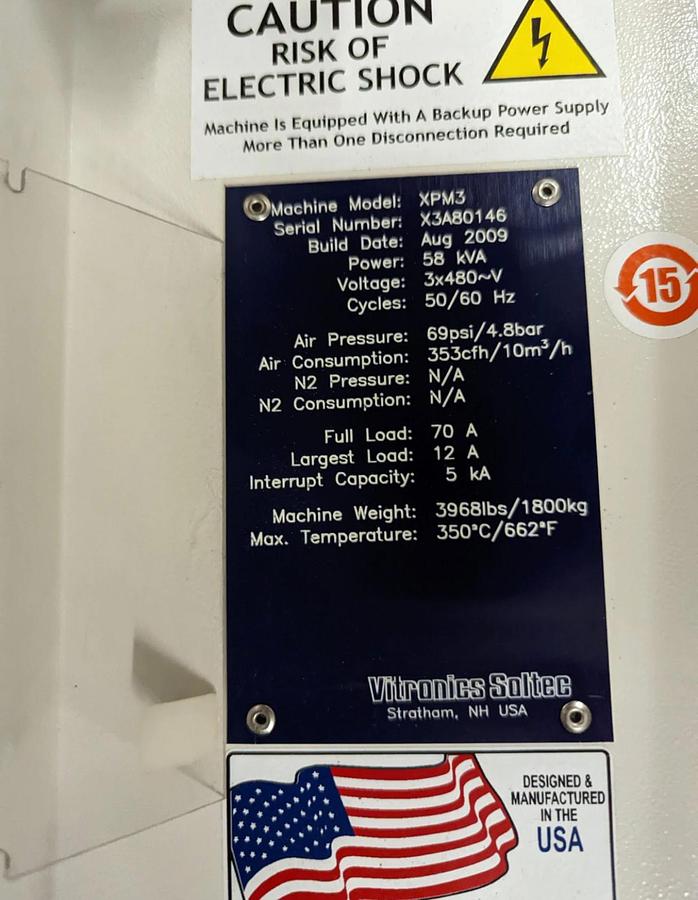 Used (SOLD) Vitronics Soltec XPM3 820 Reflow Oven
