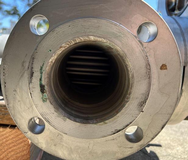 Used Heat Exchanger, Shell & Tube, 16 SF, S/st, 150 PSI, Allegheny Bradford #S744643
