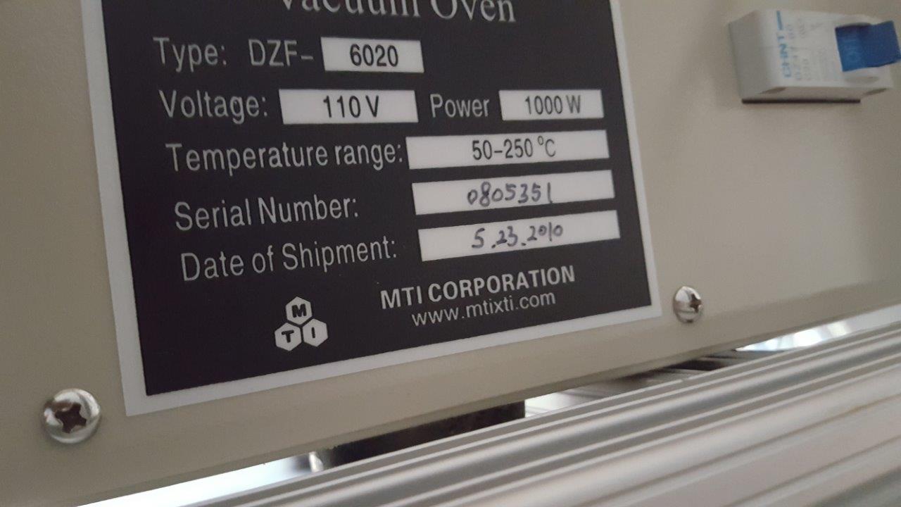 Used MTI Vacuum Oven