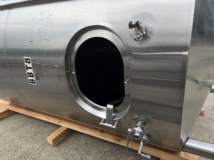 Used Tank, 1,550 Gallon, Stainless Steel, Jacket, 50 BBL Brite Tank, #S744692