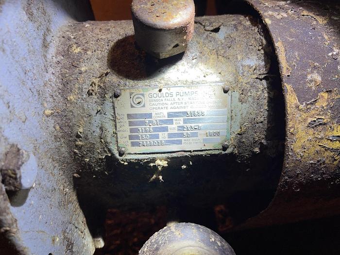 Used GOULDS 2X3-8 316 S/S PUMP AND DRIVE 10HP