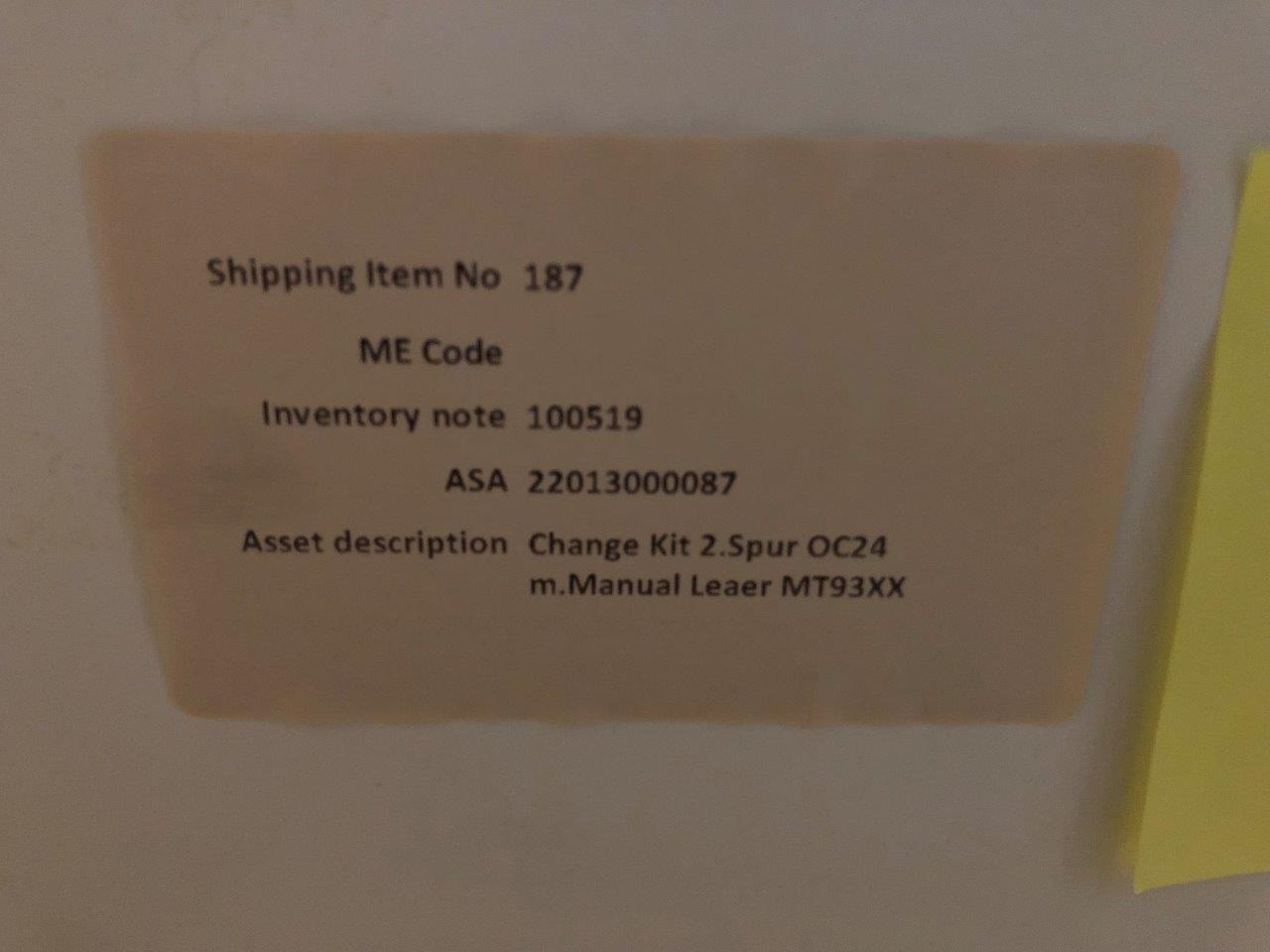 Used Multitest CK OC24 S BB T-T MT93X8 HANDLER CHANGE KIT