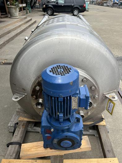 Used Tank, 132 Gallon, 500 Liter, S/St, Jkt, Agit, Cone Bottom #S744579