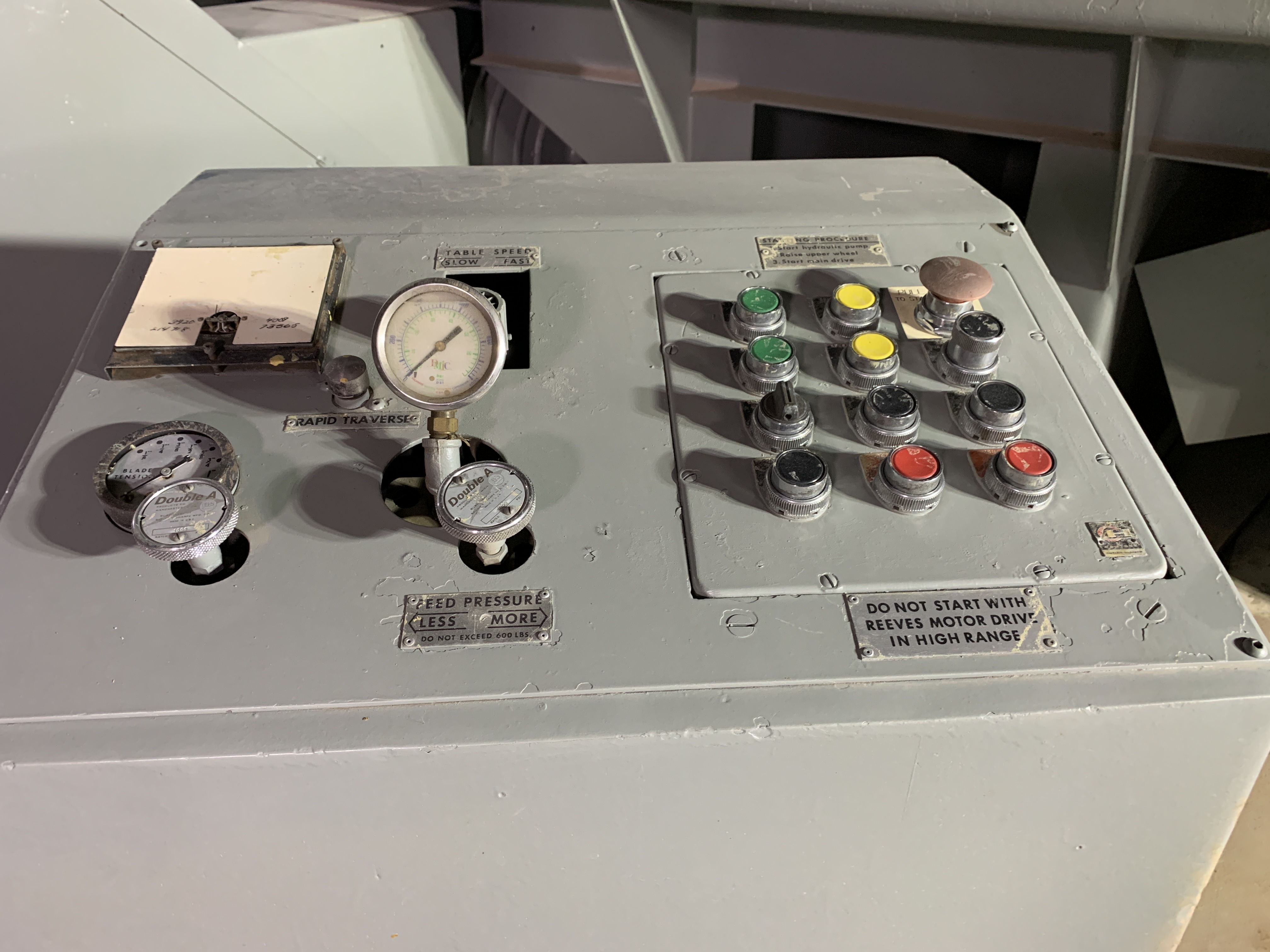 Used 60" x 49" Tannewitz Vert. Block Saw #3918