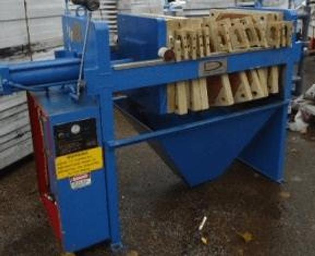 Used 4 CU. FT. DURCO FILTER PRESS POLYPRO 630MM AUTOMATIC HYDRAULIC CLOSURE