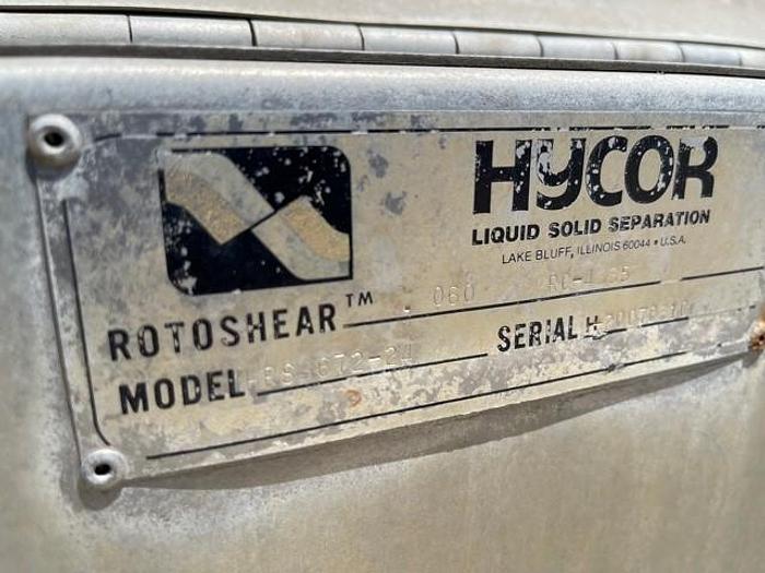 Used HYCOR Model HRS-3672M Rotoshear Rotary Wastewater Screen