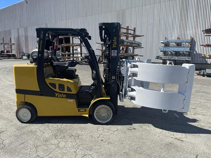 Used 12,000 POUND YALE ROLL CLAMP TRUCK W/ 72" CASCADE CLAMP