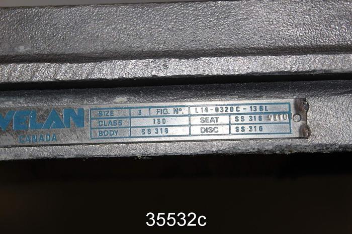 Used Velan L14-0320C-13BL 6" Hand Operated Knife Gate Valve #35532