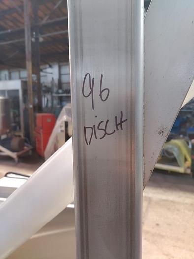 Used 4" Hapman flexible feeder on stainless mobile cart   96" discharge