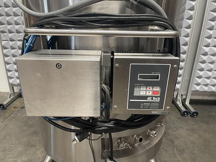 Used 500L Stainless Steel Jacketed Reactor w/Agitator 45 PSI Internal 154 PSI Jacket