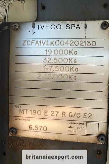 Used 2001 VOLVO FL 19 250 + Iveco Eurotech 190E27 R 19 ton curtainsider