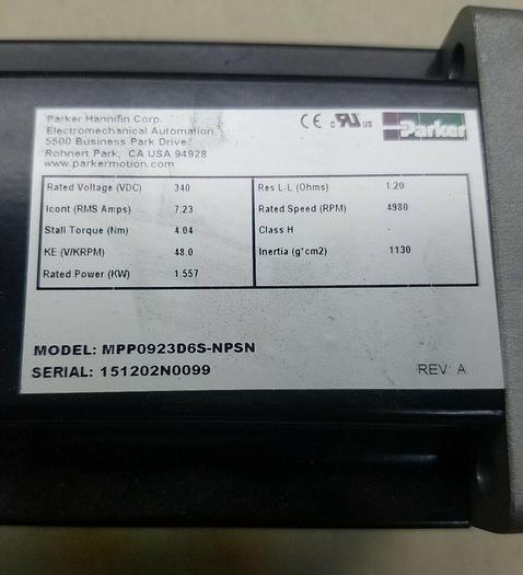 Parker Compumotor MPP0923D6S-NPSN