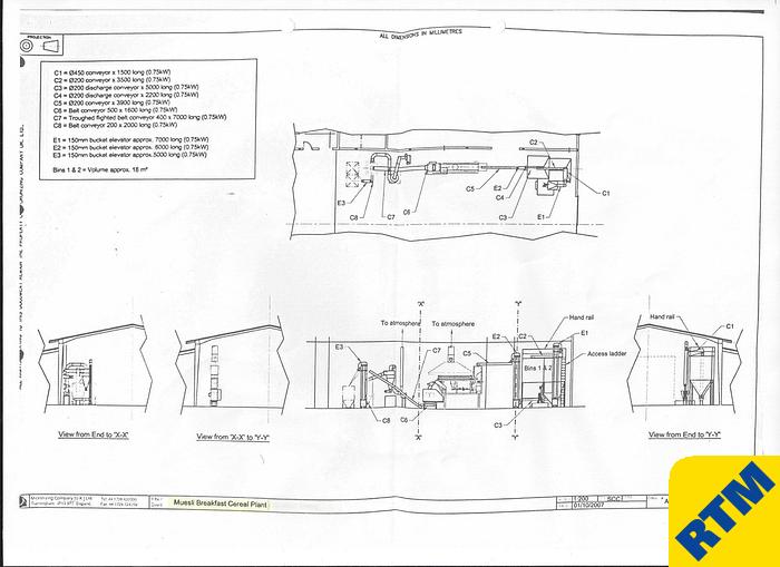 Used CEREAL FLAKING/ MICRONIZING LINE