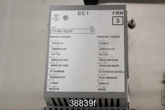 Used Black Clawson Liquid Cyclone High Density Cleaner Control #38839