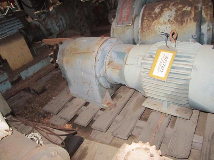 Used Motor, 10 HP, Reliance, Gearhead, 124.78 RPM Out, 230/460V #S737273