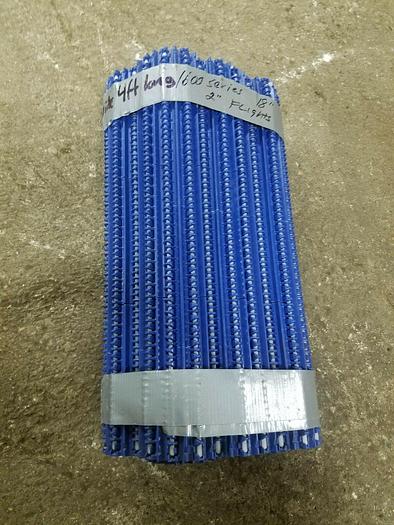Used Flighted Conveyor belt Blue 4' by 18"