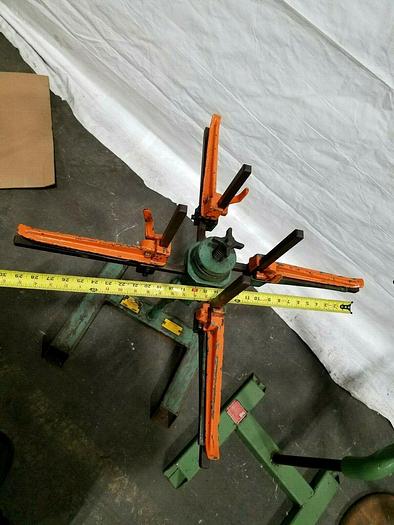 Used Durant 24" Stock Reel Payoff for feeding metal stock to power punch press