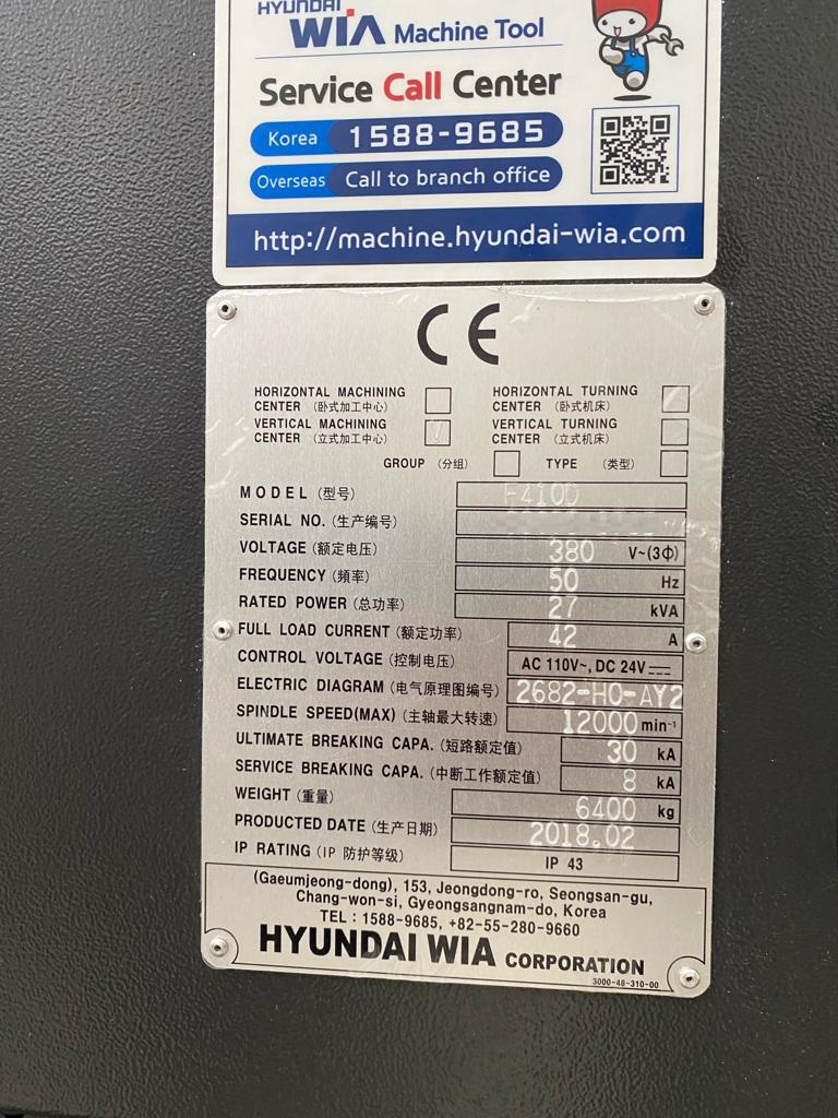 Usato 2018 Hyundai-Wia F-410D