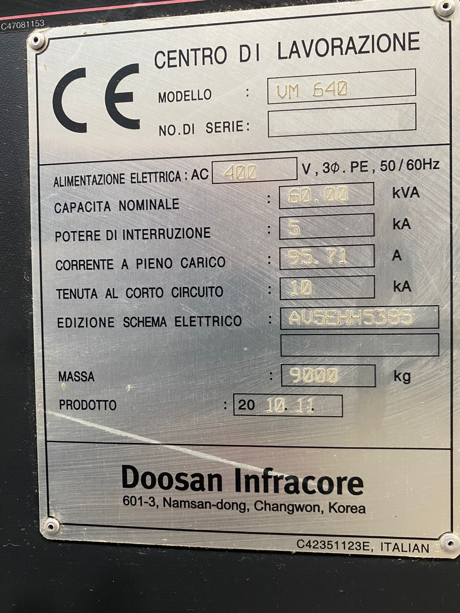 Usato 2010 Doosan VM-640