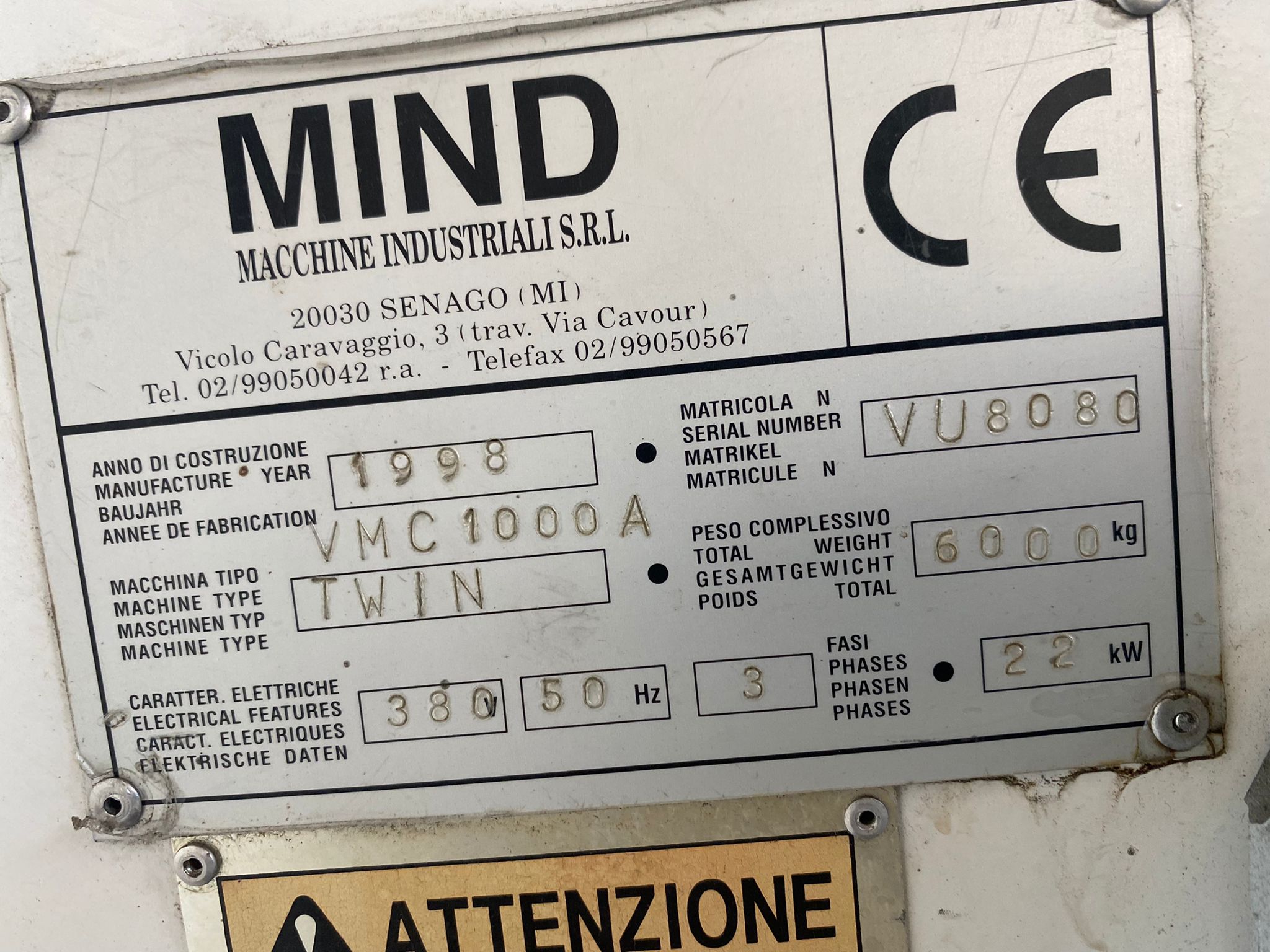 Usato 1998 DART VMC 1000-A Twin Speed