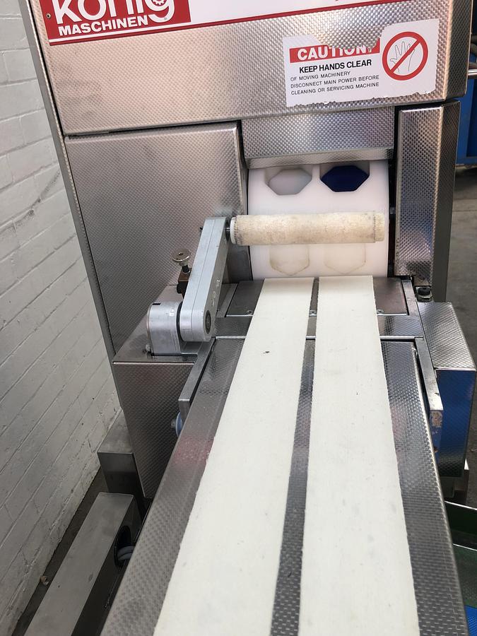 Used Konig Mini Rex 4000, 2 pocket roll plant with forming station, fully refurbished with new belts