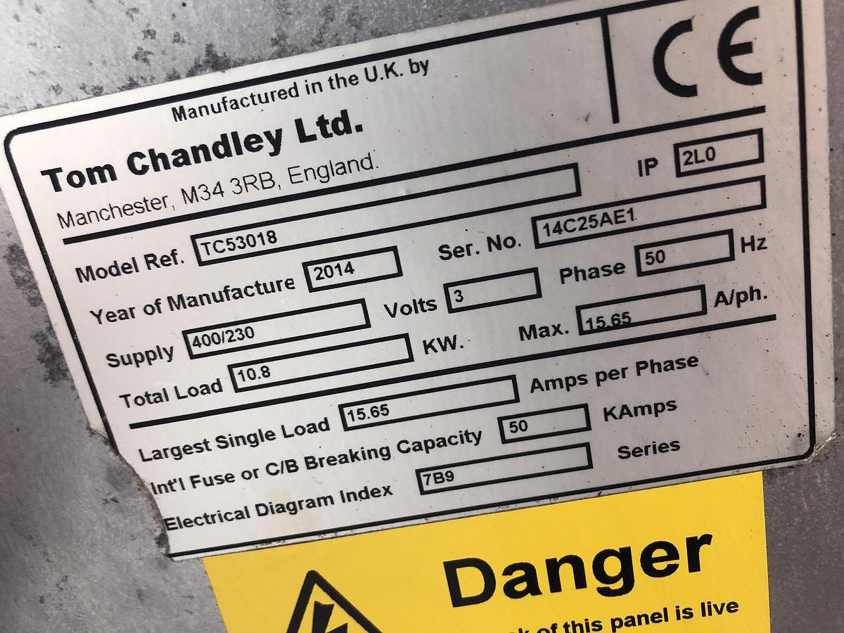 Used Tom Chandley Compatcta TC5 18 X 30 (Tray Size) Single Bake Off oven on Stand