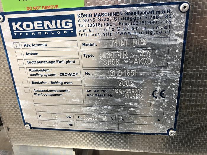 Used 2004 Konig Mini Rex 4000