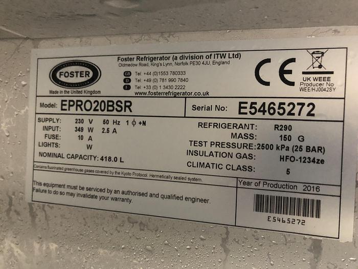 Used Fosters fridge in working condition, Collection only, No warranty