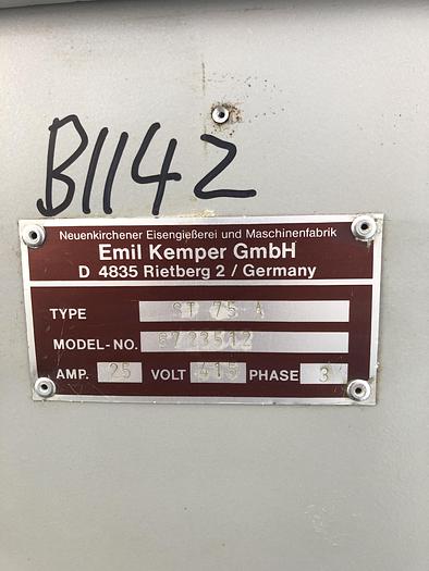 Used Kemper ST 75 A Removable Bowl Spiral Mixer