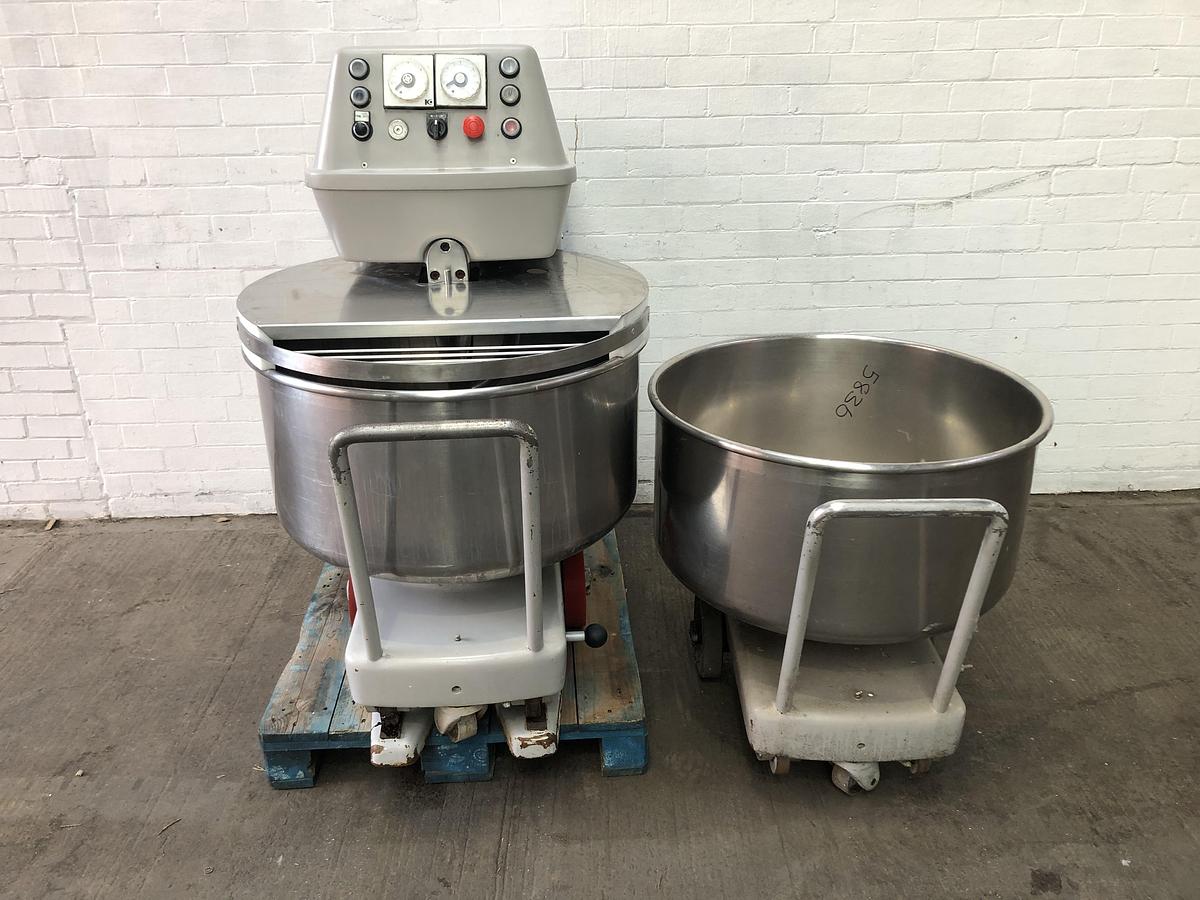 Used Kemper ST75A, 120kg (dough capacity) Spiral Mixer, 2 speed, 2 timers, supplied with 2 bowls