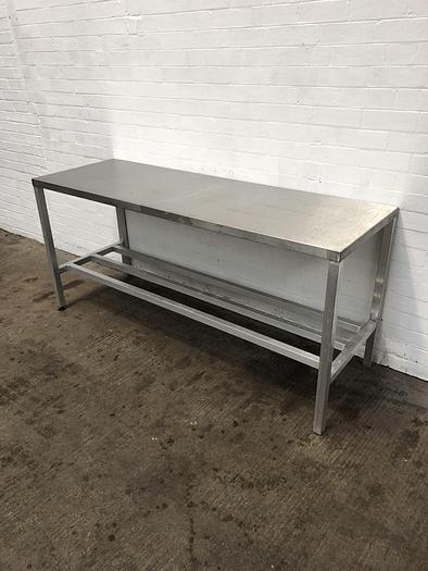 Used Stainless Steel Bakery Table with under Shelf 183cm x 59cm