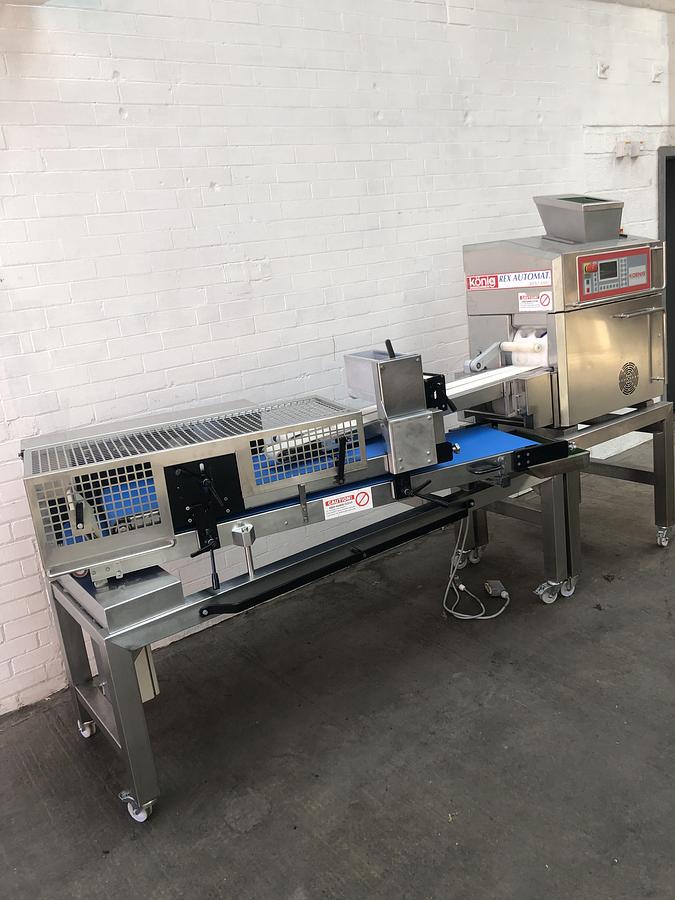 Used Konig Mini Rex 4000, 2 pocket roll plant with forming station, fully refurbished with new belts