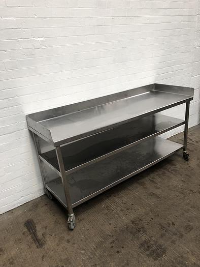 Used Stainless Steel Bakery Table 185cm x 60cm