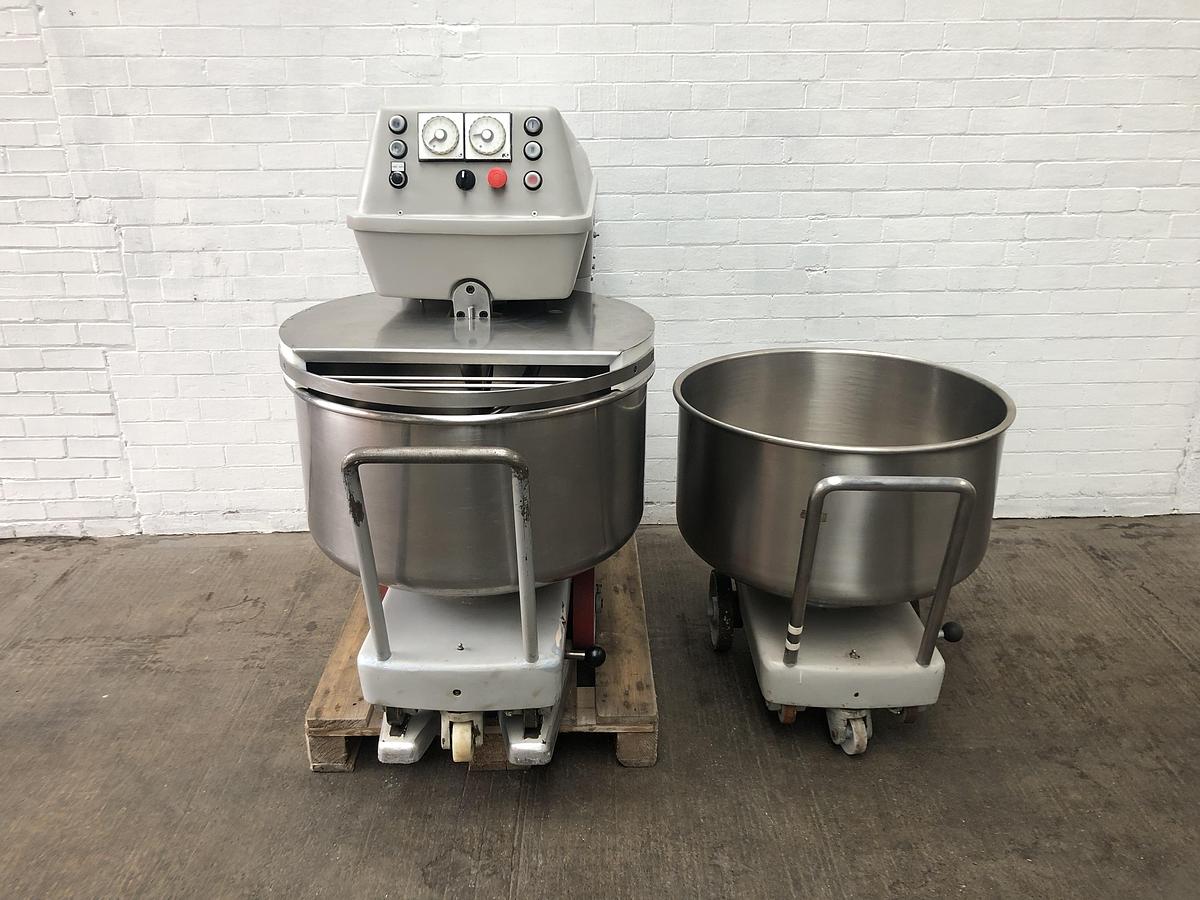 Used Kemper ST75A, 120kg (dough capacity) Spiral Mixer, 2 speed, 2 timers, supplied with 2 bowls