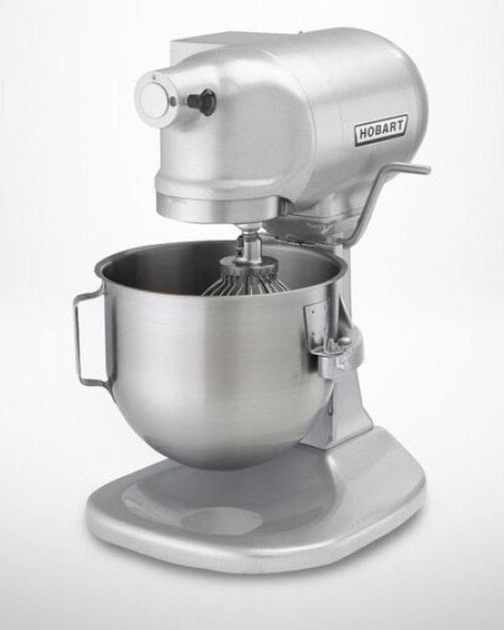 Hobart N50, 5ltr Bench Top Planetary Mixer, Guarded, Stainless Steel Bowl, Beater, Whisk and Hook