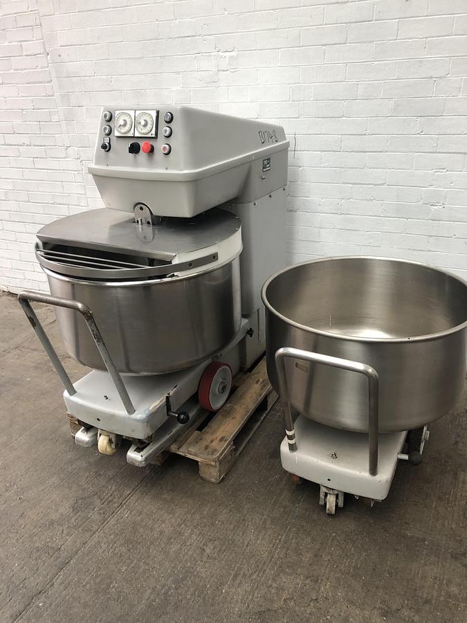 Used Kemper ST75A, 120kg (dough capacity) Spiral Mixer, 2 speed, 2 timers, supplied with 2 bowls