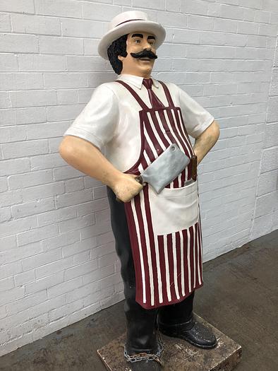 Used Jolly Butcher Fiberglass Statue