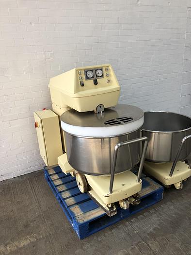 Used Kemper ST75A, 120kg (dough capacity) Spiral Mixer, 2 speed, 2 timers, supplied with 2 bowls