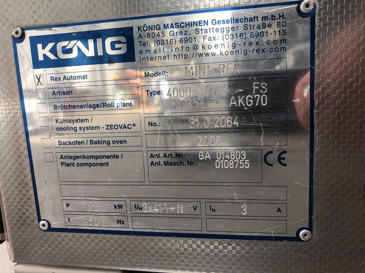 Used Konig Mini Rex 4000 2 pocket roll plant, Serviced and tested