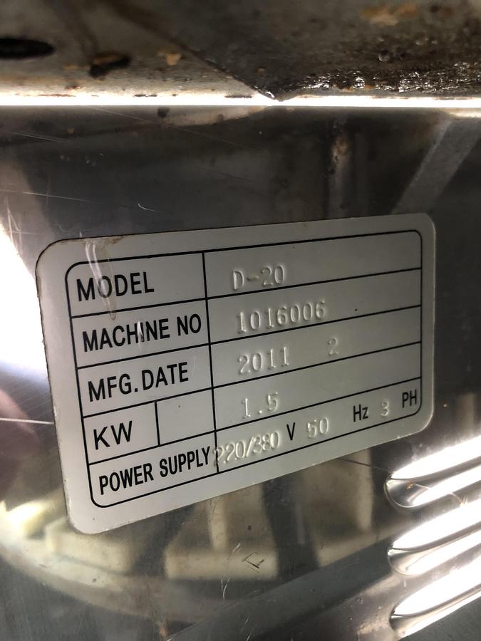 Used Sinmag D20, 20 piece hydraulic divider