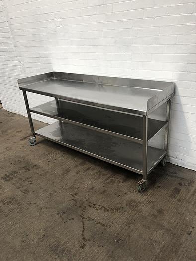 Used Stainless Steel Bakery Table 185cm x 60cm